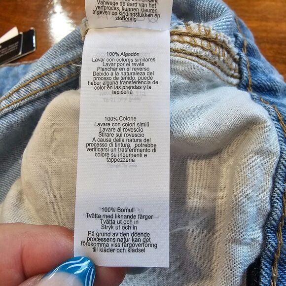 NWT Boohoo Man Mens 42 Ice Blue Denim Jean Plus Skinny Rigid Stacked Print Cargo - Picture 15 of 16